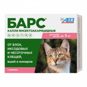 БАРС д/кошек до 5кг (1пип)