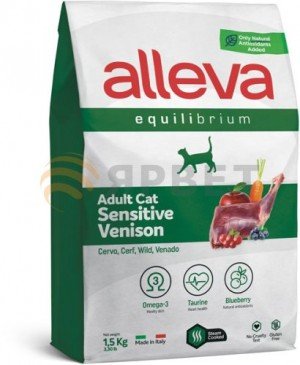 ALLEVA д/кошек Сенситив с олениной (1,5кг)