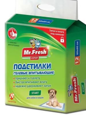 Пеленки гелевые Mr.Fresh Старт 60*60 (12шт)