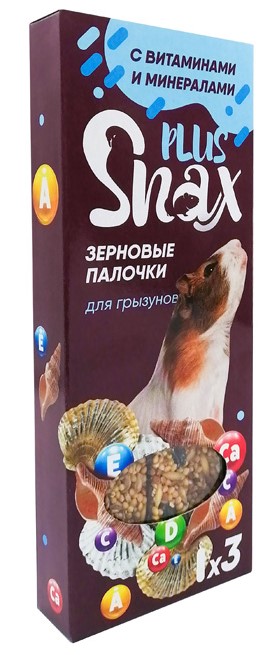 Snax зерновые палочки с витаминами д/грызунов (100гр)