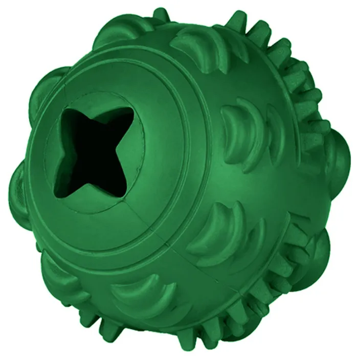 Игрушка Mr.Kranch д/собак Мяч 8 см зеленый с ароматом курицы