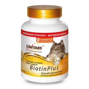 UNITABS Biotin Plus д/кошек (200таб)