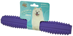Зооник Игрушка Палка литая с шипами д/собак, эластичная, фиолетовая, 28 см