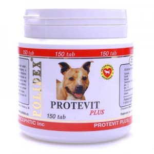 Polidex Protevit витамины д/собак для роста мышечной массы 150таб