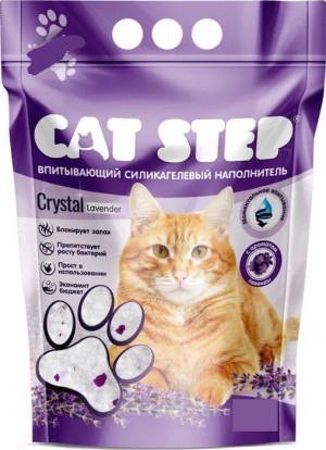 CAT STEP наполнитель силикагелевый Кристал 3л