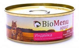 BioMenu д/кошек индейка (100гр)