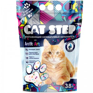 CAT STEP Arctic Art силикагелевый наполнитель (3.8л)