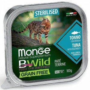 Monge BWILD консервы из тунца с овощами д/кошек (100гр)