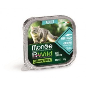 Monge BWILD консервы из трески с овощами д/кошек (100гр)