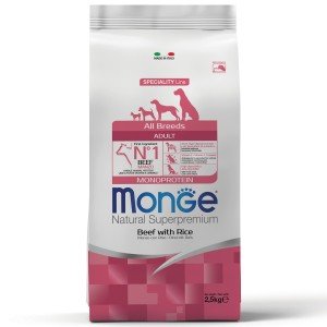 Monge д/собак всех пород говядина с рисом (2,5кг)