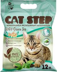 CAT STEP Tofu Green Tea комкующийся растительный (12 л)