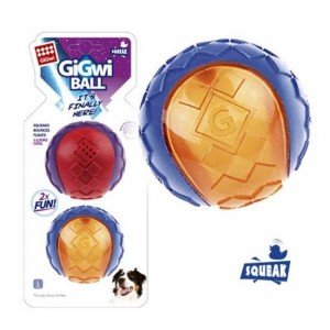 GiGwi игрушка для собак Два мяча, с пищалкой, 8 см