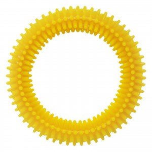 Tappi игрушка д/собак кольцо с шипами, жёлтый, диаметр 80мм