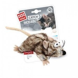 GiGwi игрушка для кошек Мышка, с кошачьей мятой, 8 см