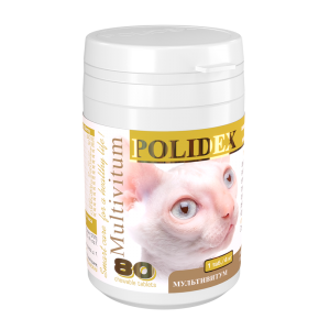 POLIDEX мультивитамины д/кошек (80таб)