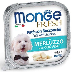Monge Dog Fresh консервы д/собак треска (100гр)
