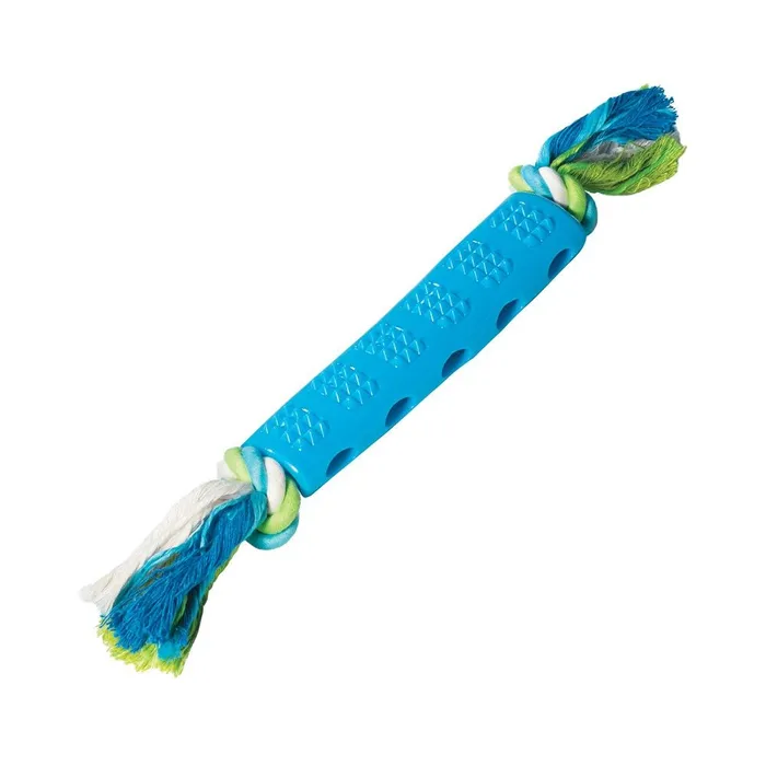 Triol игрушка д/собак из резины Палка шипованная с верёвкой, 180/350 мм
