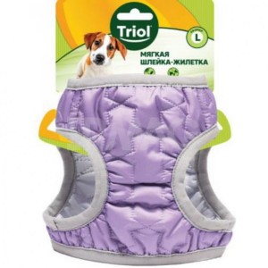 Triol, Шлейка-жилетка для собак, сиреневая L,460-500 мм