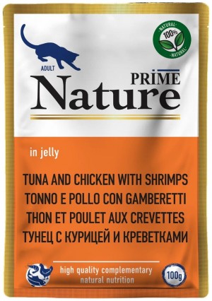 Prime Nature пауч тунец с курицей и креветкой(100гр)