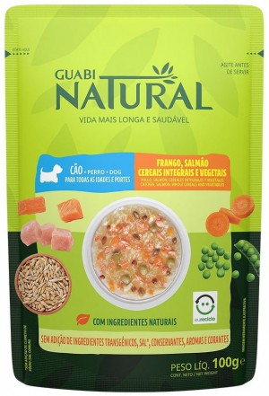 Guabi Natural (консерв.) д/собак, курица, лосось и овощи (100гр)