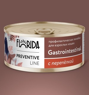 Корм Florida Gastrointestinal д/кошек (консерв.)с перепёлкой (100гр)