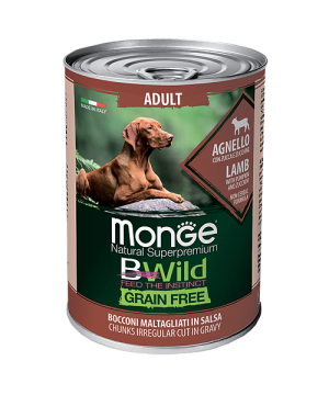 Monge BWild консервы ягненок с тыквой д/взрослых собак (400гр)
