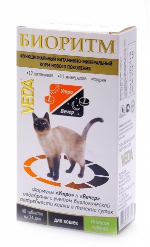 Биоритм д/кошек со вкусом кролика (48таб)