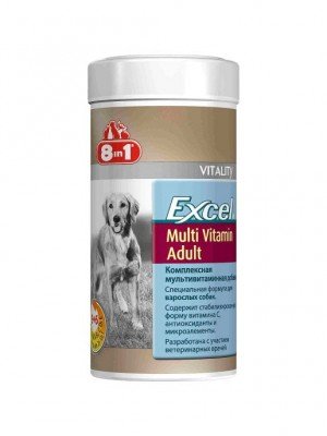 Эксель 8в1 мультивитамины для взослых собак 70таб