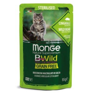 Monge BWILD д/кошек из кабана с овощами (85гр)