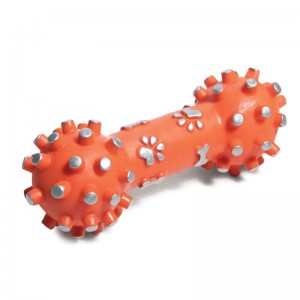 игрушка для собак "Гантель с шипами" из винила 120 мм