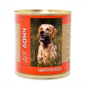 DogLunch консерва д/собак, цыпленок в желе для собак (410гр)