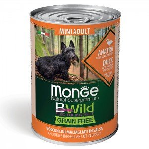 Monge BWild консервы из утки с тыквой и кабачками для вз.собак мелких пород.(400гр)